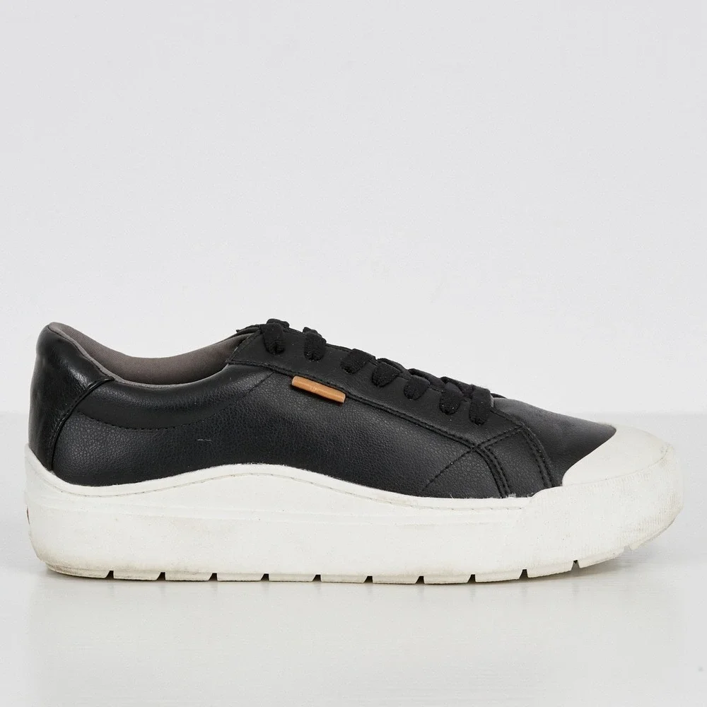Dr‎ Scholls Shoes Mens 9.5M Black Lace Up Low Top Sneakers Comfort Sole